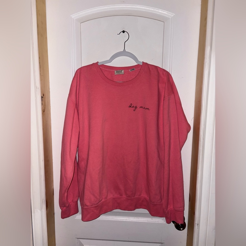 U.S. Vintage - Pink Dog Mom Sweater